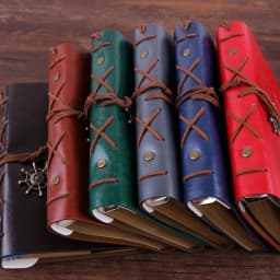 Retro Notebook Diary Notepad Literature PU Leather Note Book Stationery Gifts Traveler Journal Planners Office School Supplies
