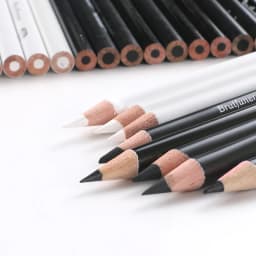 Brutfuner 12Pc White & Black Colored Pencils Professional Oil Color Pencil Drawing Pencil Set Sketch School Student Art Supplies