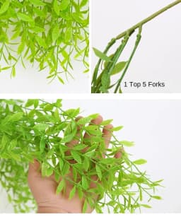 Simulation Plant Willow Leaf Vine Wedding Decoration Wall Hanging Plastic Green Leaf Vine Hanging Christmas Decoration