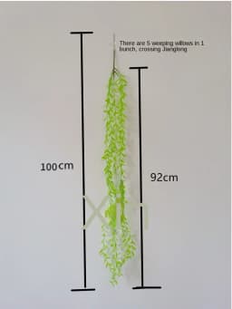 Simulation Plant Willow Leaf Vine Wedding Decoration Wall Hanging Plastic Green Leaf Vine Hanging Christmas Decoration