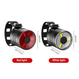 New Bike MTB Light Buttonbattery Chargeable Cycling Helmet Headlight Waterproof Bicycle Headlight Rear Taillight Lamp Flashlight