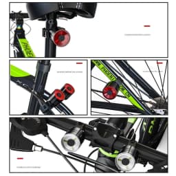 New Bike MTB Light Buttonbattery Chargeable Cycling Helmet Headlight Waterproof Bicycle Headlight Rear Taillight Lamp Flashlight