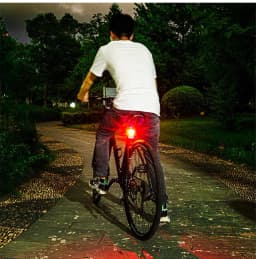 New Bike MTB Light Buttonbattery Chargeable Cycling Helmet Headlight Waterproof Bicycle Headlight Rear Taillight Lamp Flashlight