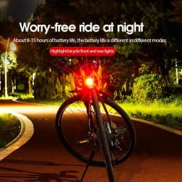 New Bike MTB Light Buttonbattery Chargeable Cycling Helmet Headlight Waterproof Bicycle Headlight Rear Taillight Lamp Flashlight