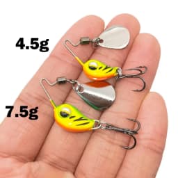 2022 New 4.5g/7.5g Metal VIB Micro Fishing Lure Spinner Sinking Rotating Spoon Pin Crankbait Sequins Baits Fishing Tackle