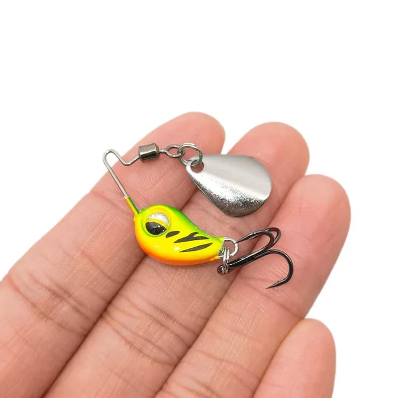 2022 New 4.5g/7.5g Metal VIB Micro Fishing Lure Spinner Sinking Rotating Spoon Pin Crankbait Sequins Baits Fishing Tackle