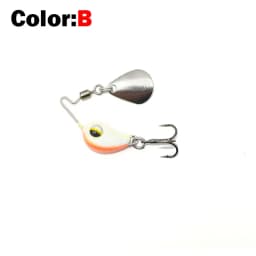 2022 New 4.5g/7.5g Metal VIB Micro Fishing Lure Spinner Sinking Rotating Spoon Pin Crankbait Sequins Baits Fishing Tackle