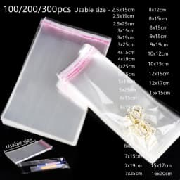 New OPP Transparent Self Sealing Plastic Bag Jewelry Gift Packaging Self Adhesive Cookies Candy Party Packaging Cellophane Bag
