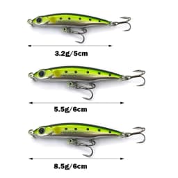 OUTKIT Mini Sinking Pencil 3.2g Fishing Lure Wobblers Crankbait Hard Bait Hardbait Artificial Bait wobbler for Jigging Fishing