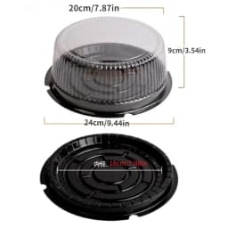 10pcs 8/6 Inch Transparent Cake Box Plastic Cake Boxes And Packaging Transparent Clear Cupcake Muffin Dome Holder Cases Wedding