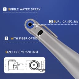 AI-X-SG20L Dental Implant Low Speed Contra Angle 20:1 Outer Water Spray Handpiece Supply for CA Burs