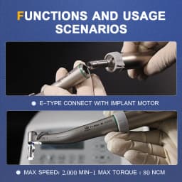AI-X-SG20L Dental Implant Low Speed Contra Angle 20:1 Outer Water Spray Handpiece Supply for CA Burs