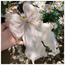New Women Girls Sweet Blue Shining Satin Bowknot Hair Clip Big Ribbon Bow Barrette Solid Color Scarf Hairpin Grip Ponytail Clip