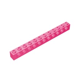 Gobricks GDS-582 Technical, Brick 1 x 12 with Holes compatible with lego 3895 pieces of children's DIY Educational