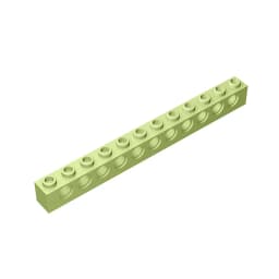 Gobricks GDS-582 Technical, Brick 1 x 12 with Holes compatible with lego 3895 pieces of children's DIY Educational