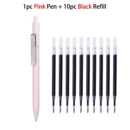 Kaco 6Colors Gel Pen Kawaii 0.5MM Black Ink Refill Ballpoint Stylo Press Rollerball ручка School Office Stationery Caneta