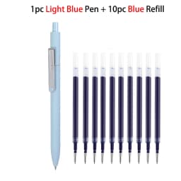 Kaco 6Colors Gel Pen Kawaii 0.5MM Black Ink Refill Ballpoint Stylo Press Rollerball ручка School Office Stationery Caneta