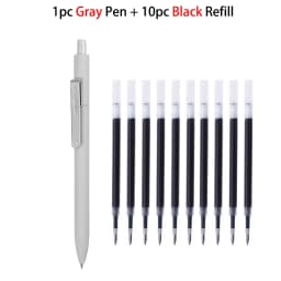 Kaco 6Colors Gel Pen Kawaii 0.5MM Black Ink Refill Ballpoint Stylo Press Rollerball ручка School Office Stationery Caneta