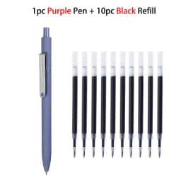 Kaco 6Colors Gel Pen Kawaii 0.5MM Black Ink Refill Ballpoint Stylo Press Rollerball ручка School Office Stationery Caneta