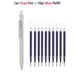 Kaco 6Colors Gel Pen Kawaii 0.5MM Black Ink Refill Ballpoint Stylo Press Rollerball ручка School Office Stationery Caneta