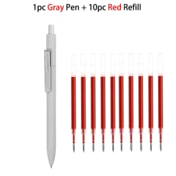 Kaco 6Colors Gel Pen Kawaii 0.5MM Black Ink Refill Ballpoint Stylo Press Rollerball ручка School Office Stationery Caneta