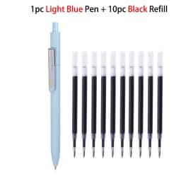Kaco 6Colors Gel Pen Kawaii 0.5MM Black Ink Refill Ballpoint Stylo Press Rollerball ручка School Office Stationery Caneta