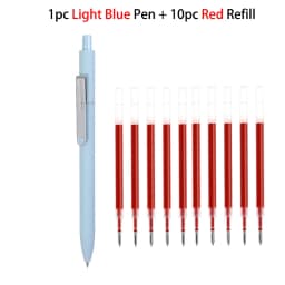 Kaco 6Colors Gel Pen Kawaii 0.5MM Black Ink Refill Ballpoint Stylo Press Rollerball ручка School Office Stationery Caneta