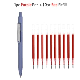 Kaco 6Colors Gel Pen Kawaii 0.5MM Black Ink Refill Ballpoint Stylo Press Rollerball ручка School Office Stationery Caneta