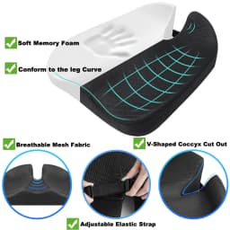 Memory Foam Car Cushion Driver's Heightened And Thickened Anti-skid Pad Breathable Office Chair Wheelchair Sofa Protection Mat