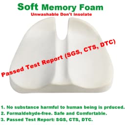 Memory Foam Car Cushion Driver's Heightened And Thickened Anti-skid Pad Breathable Office Chair Wheelchair Sofa Protection Mat