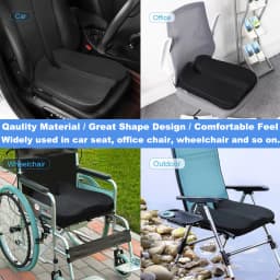 Memory Foam Car Cushion Driver's Heightened And Thickened Anti-skid Pad Breathable Office Chair Wheelchair Sofa Protection Mat