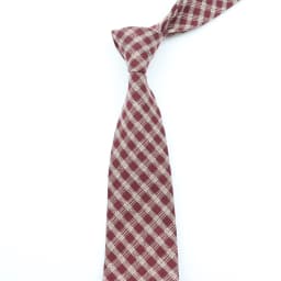 Mens Ties 7cm Classic Cotton Handmade Skinny Grey Brown Striped  Neckties Narrow Collar Slim Plaid Casual Tie Accessories Gift