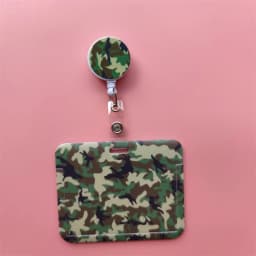 Fashion Men's Camouflage Card Case Lanyard ID Badge Holder Bus Card Cover Door Card Credit Card Holders Neck Strap
