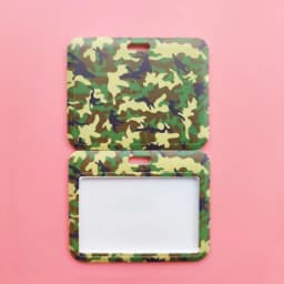 Fashion Men's Camouflage Card Case Lanyard ID Badge Holder Bus Card Cover Door Card Credit Card Holders Neck Strap