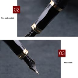 New Luxury Pen High Quality Frosted Golden Dragon Business Office Fountain Pen Student School Stationery Supplies Ink Pens