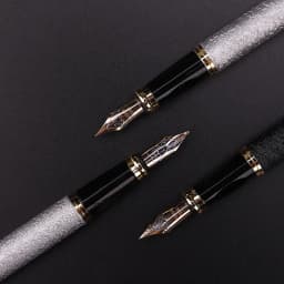 New Luxury Pen High Quality Frosted Golden Dragon Business Office Fountain Pen Student School Stationery Supplies Ink Pens
