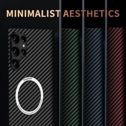 Carbon Fiber Texture Pattern Magnetic Ultra Slim Case For Samsung Galaxy S25 Ultra S24 Plus Matte MagSafe Ring Armor Cover Coque