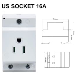 EU Din Rail Mount AC Power Modular Socket 16A 2/3/4 Pin 25A US UK Italy France 35mm 250V AC30 Connector