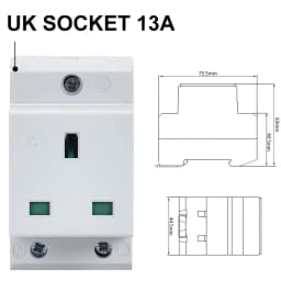 EU Din Rail Mount AC Power Modular Socket 16A 2/3/4 Pin 25A US UK Italy France 35mm 250V AC30 Connector