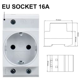 EU Din Rail Mount AC Power Modular Socket 16A 2/3/4 Pin 25A US UK Italy France 35mm 250V AC30 Connector