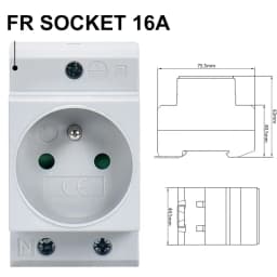 EU Din Rail Mount AC Power Modular Socket 16A 2/3/4 Pin 25A US UK Italy France 35mm 250V AC30 Connector