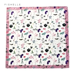 Pink rural small broken flower 100% silk small square scarf twill woman natural silk 50x50 square hijab shawl ladies gifts