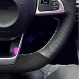 Car Steering Wheel Cover Hand Sewing Anti-Slip Black Suede Leather Car Accessories For Mercedes-Benz W176 A180 A200 B180 B200