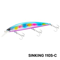 TSURINOYA 110S 110mm 37g Heavy Sinking Minnow Hard Artificial Plastic Sea Fishing Lure WIZARD Max 80m Ultra Long Casting Bait