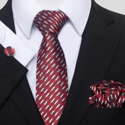 Jacquard Nice Brand Tie Pocket Squares Cufflink Set Necktie For Men Gold Striped Shirt Accessories Fit Wedding Luxury Party