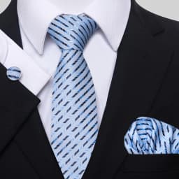 Jacquard Nice Brand Tie Pocket Squares Cufflink Set Necktie For Men Gold Striped Shirt Accessories Fit Wedding Luxury Party