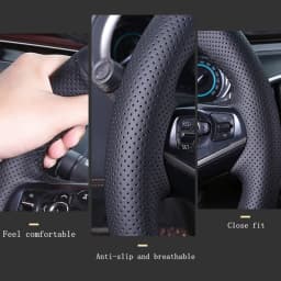 Customize DIY Microfiber Leather Car Steering Wheel Cover For Volkswagen VW Atlas Golf 8 Mk8 Polo Jetta Passat B9 Tiguan Sharan