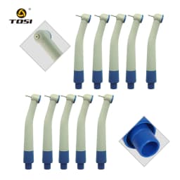 TOSI Dental Disposable High Speed Handpiece With Adpater Air Turbine Personal Use Blue Gray Quick Coupling 4holes