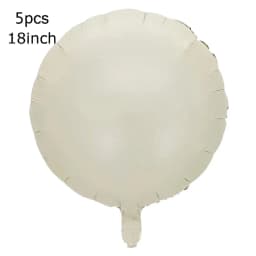 10/5/1Pc Brown Beige Cream 18inch Heart Balloons Cream Number Balloons 1 2 3 4 5 6 Birthday Number Foil Balloon Helium Air Globo