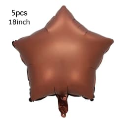 10/5/1Pc Brown Beige Cream 18inch Heart Balloons Cream Number Balloons 1 2 3 4 5 6 Birthday Number Foil Balloon Helium Air Globo